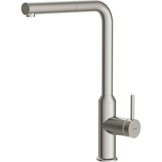Смеситель CERSANIT для кухни FLAVIS однорычажный с выдвижным изливом, никель 68248